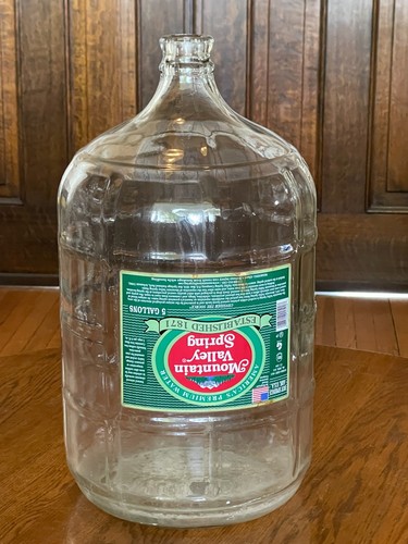 Glass Carboy 5 Gallon Mountain Valley Spring Arkansas Winemaking Home Brew Jug