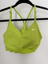 Nike Indy Dri-FIT Sports Bra Women s Medium Neon 0240 Yellow Green