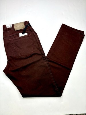NWT Hiltl Men s Maroon 5 Pocket Pants 32/34 Msrp $225