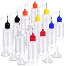 YGDZ 12Pcs Precision Tip Applicator Bottles, 30Ml Needle Tip Squeeze Glue Bottle