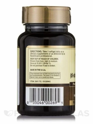 Suplemento dietético Windmill natural vitamina E-400 cápsulas gelatinosas saúde do coração 90 unidades - Imagem 4 de 4