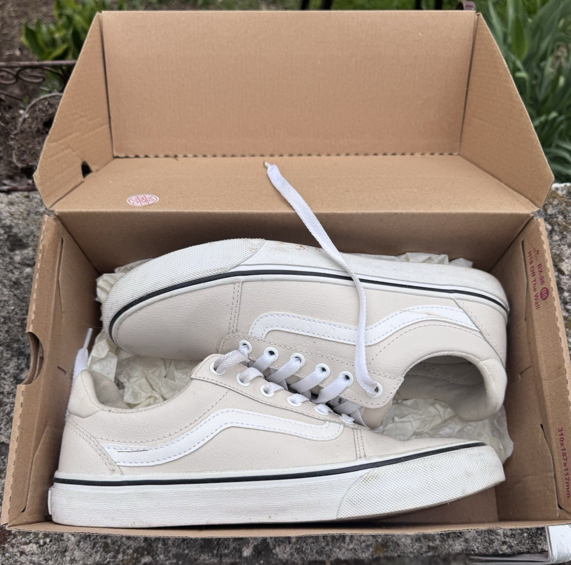 VANS Ward Deluxe Tumble Leather Birch Women's Low Top Lace U
