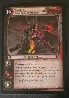 Sauron, Dark Lord of Mordor - FOIL - Bloodlines  Lord of the Rings TCG LP 13RF14