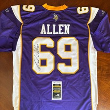 Jared Allen Signed Autographed Reebok Jersey JSA COA Vikings