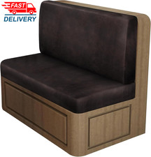 Leather Look RV Dinette Cushion Covers, Stretch Camper Cushion Slipcovers   