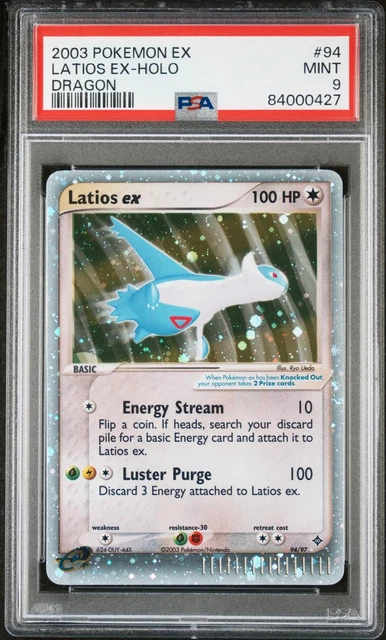 2003 POKEMON EX Latios ex HOLO Dragon #94/97 PSA 9
