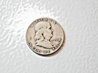 1950 Benjamin Franklin silver Half Dollar mint mark D