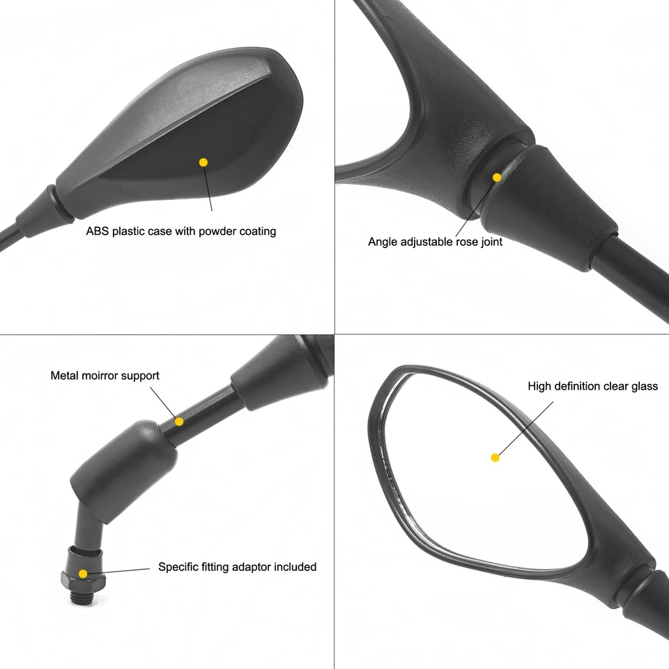 Espejos retrovisores laterales ajustables para APRILIA SHIVER DORSODURO 750 900 Foto 3 de 4