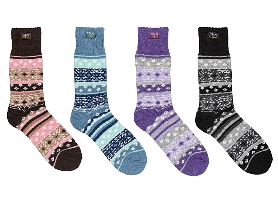 Calcetines térmicos acolchados con aislamiento extremo polar para mujer que absorben la humedad Foto 2 de 4