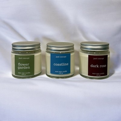 Golden Hour Set - Natürliches Sojawachs Trio in Öko Gläsern, perfektes Geschenkset