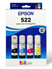 Genuine Epson 522 Ink Bottles 4 Pack for ET-2720 ET-2800 ET-2803 ET-4700 ET-4800