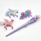 Barbie Magic Of Pegasus Mini Unicorn Doll Purple Wand Annika 2004 Vintage Lot 4x