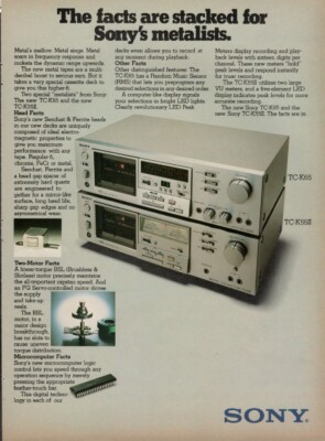 Sony - TC-K65/TC-K55II Cassette Decks - Original Magazine Ad - | eBay