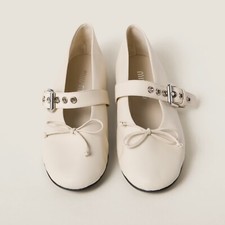 MIU MIU ballerine  avorio Leather ballerinas ivory 40 new 