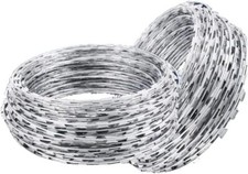 Galvanized Razor Wire 10m Coiled Concertina Type Security Barb Fence Fencing