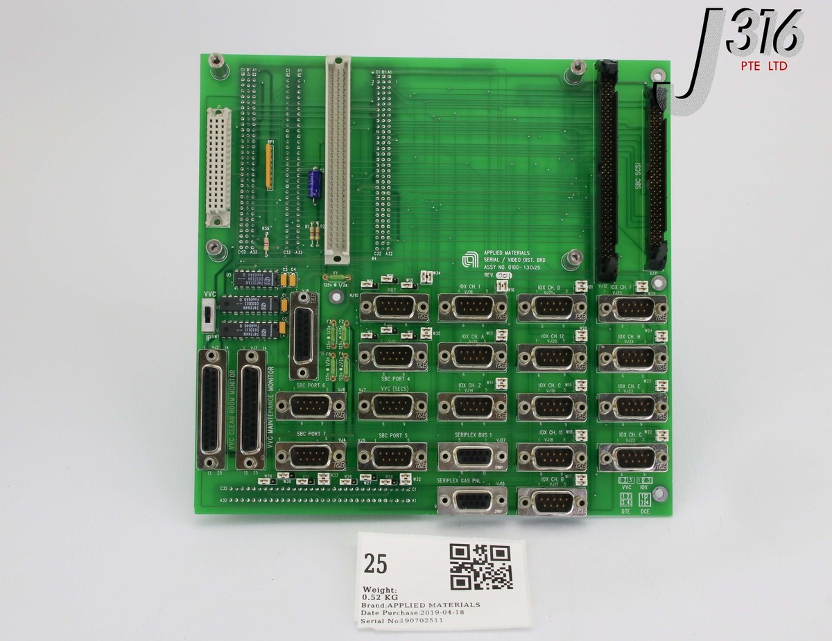その他 27 25 APPLIED MATERIALS ASSY, PCB VIDEO/SERIAL DIST BRD 0100-13025 | eBay