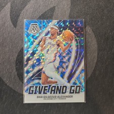2023-24 Panini Mosaic Shai Gilgeous Alexander Give And Go Reactive Blue /99 #5
