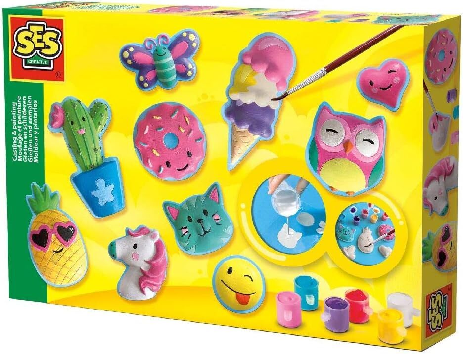 Фигурка счастливчика SES Creative 1133 для литья и раскрашивания, набор из 10 предметов