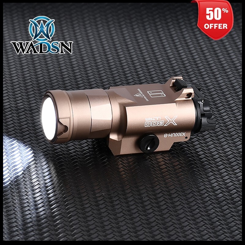 WADSN X300UH-B 20mm White LED Tactical Flashlight for Hunting & Outdoor Use