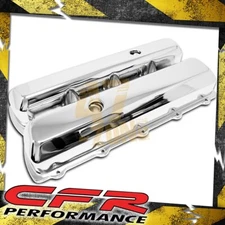 For 1964-88 Oldsmobile 330-350-400-425-455 V8 Tall Steel Valve Covers - Chrome