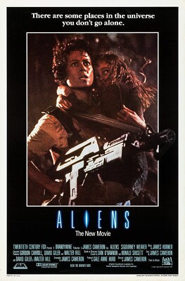 1986 Aliens Movie Poster 11X17 Ripley Newt Sigourney Weaver Bill Paxton  