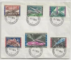 BELGIUM 1958 Brussels Int'l Expo set of 6 on FDC first day cover Mi#1094-1099