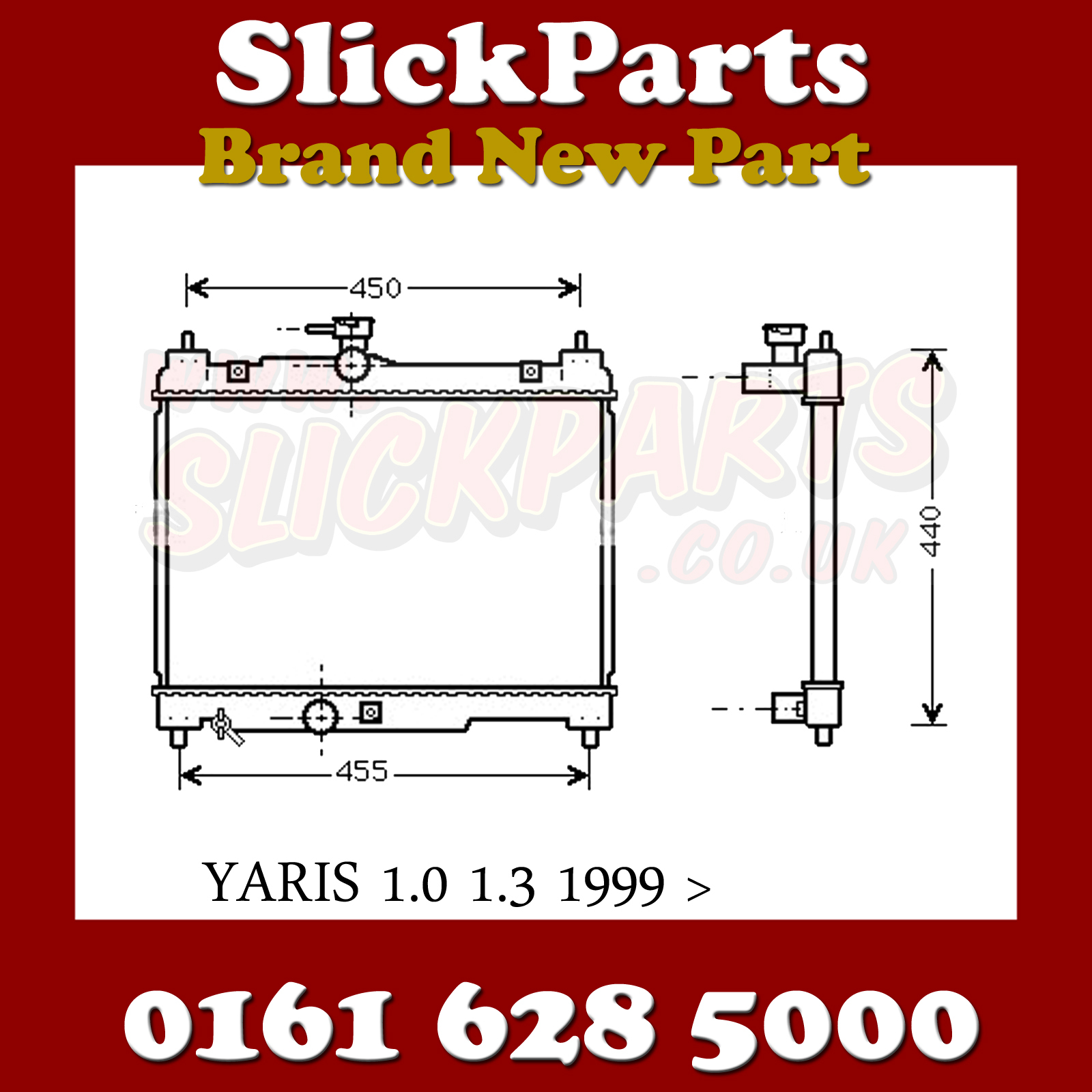Yaris Radiator Fits TOYOTA YARIS RADIATOR 1.0 1.3 1999 2000 2001 2002 2003 2004 2005 ...