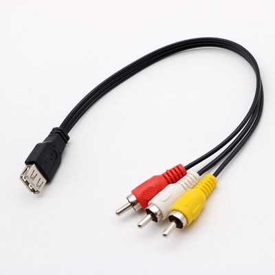 de Audio AV Cable Adaptador para TV y PC USB Hembra a 3 RCA vídeo Cable USB a 3RCA de 1,5 m Accesorios de imagen y Accesorios