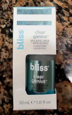 Bliss Clear Genius Clarifying Liquid Peel, 1 fl. oz  (10% AHA+BHA & PHA Blend)