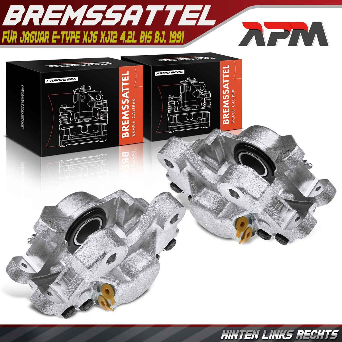Frankberg Bremssattel Set 2x Hinten Für Jaguar E-Type & XJ - Kompatibel Mit 341649
