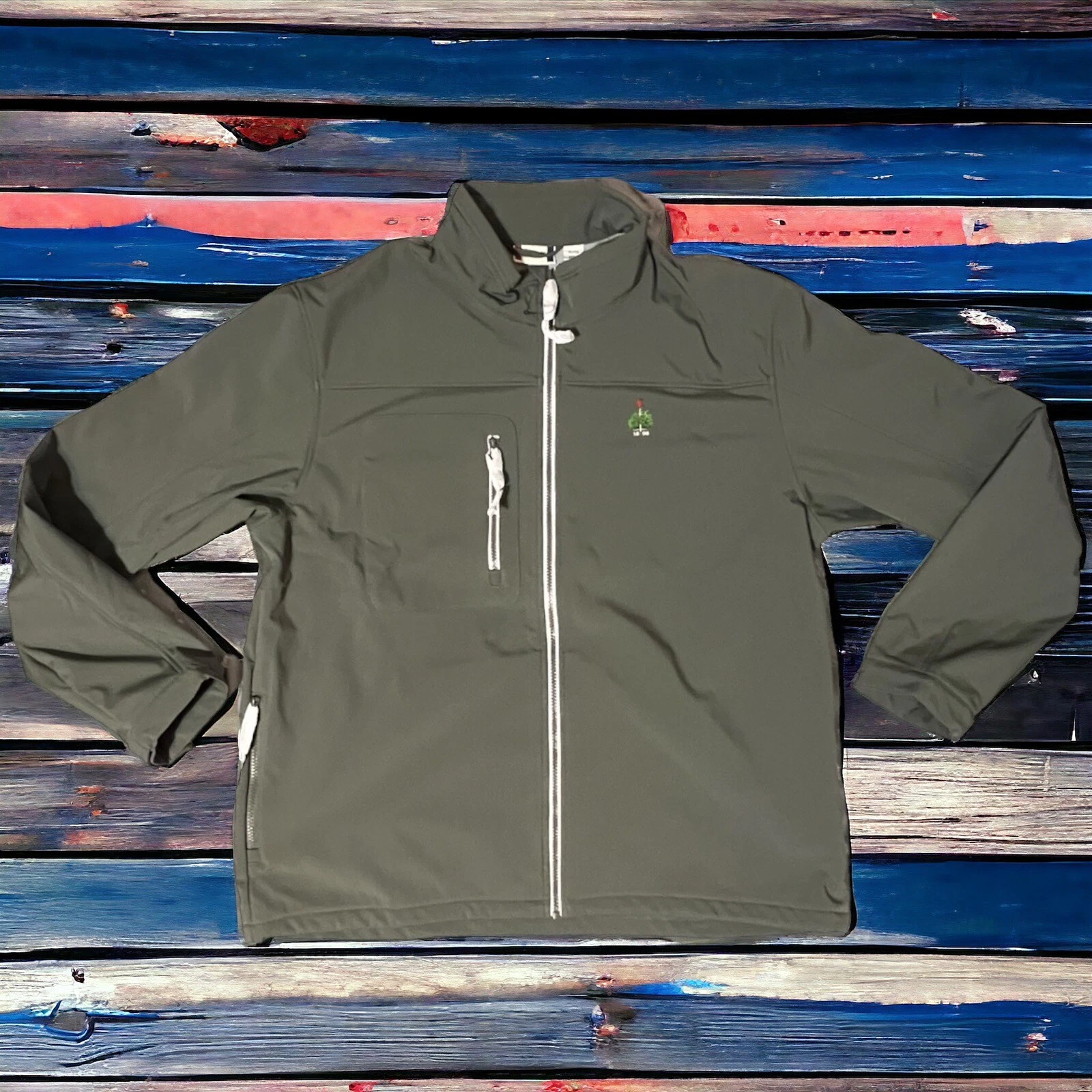 CLIQUE Mens Embroidered XL Gray Full Zip Jacket