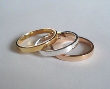 2.50 MM. 14 K. SOLID Gold TRADITIONAL BAND OR STACKING RING HANDMADE IN U.S.