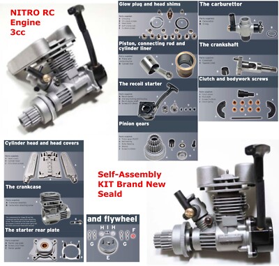 Deagostini 3cc Nitro RC Motor 1/10 Auto nagelneu versiegelt, Selbstbausatz