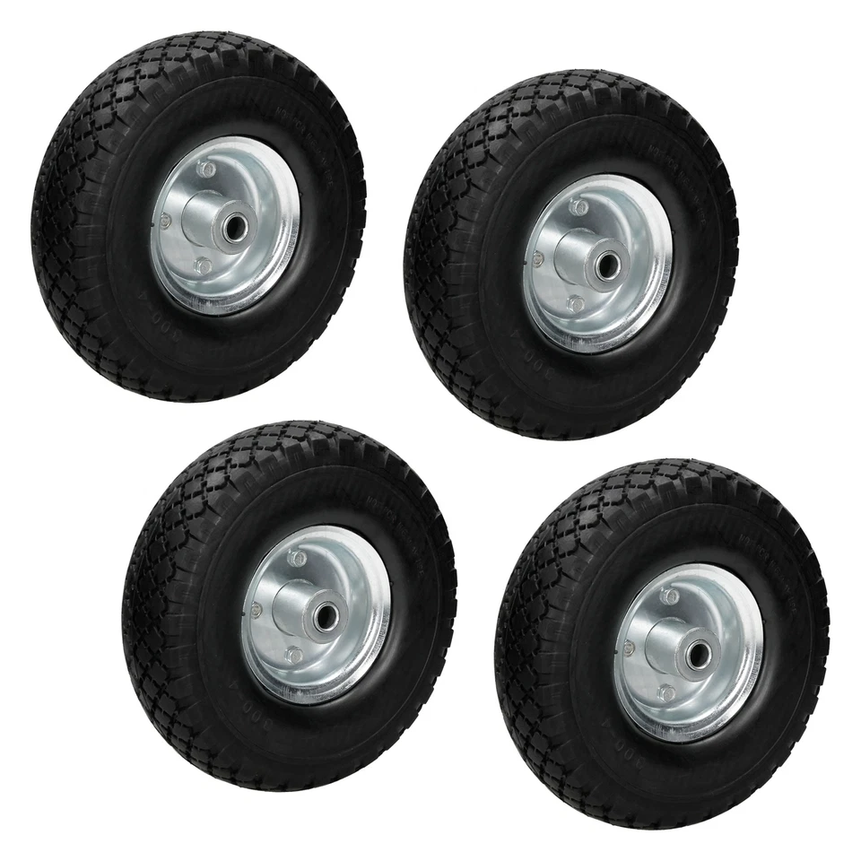 Sackkarrenrad Vollgummi Rad Sackkarre 4er Pack 3.00-4 PU Bollerwagen Schubkarren