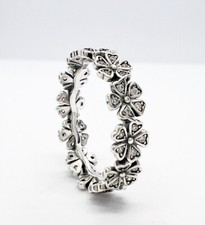 Daisy Flower Ring Genuine 925 Sterling Silver & Cubic Zirconia Sizes J-R 💖