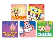 25 SpongeBob Dental Patient Stickers, 2.5"x2.5" each