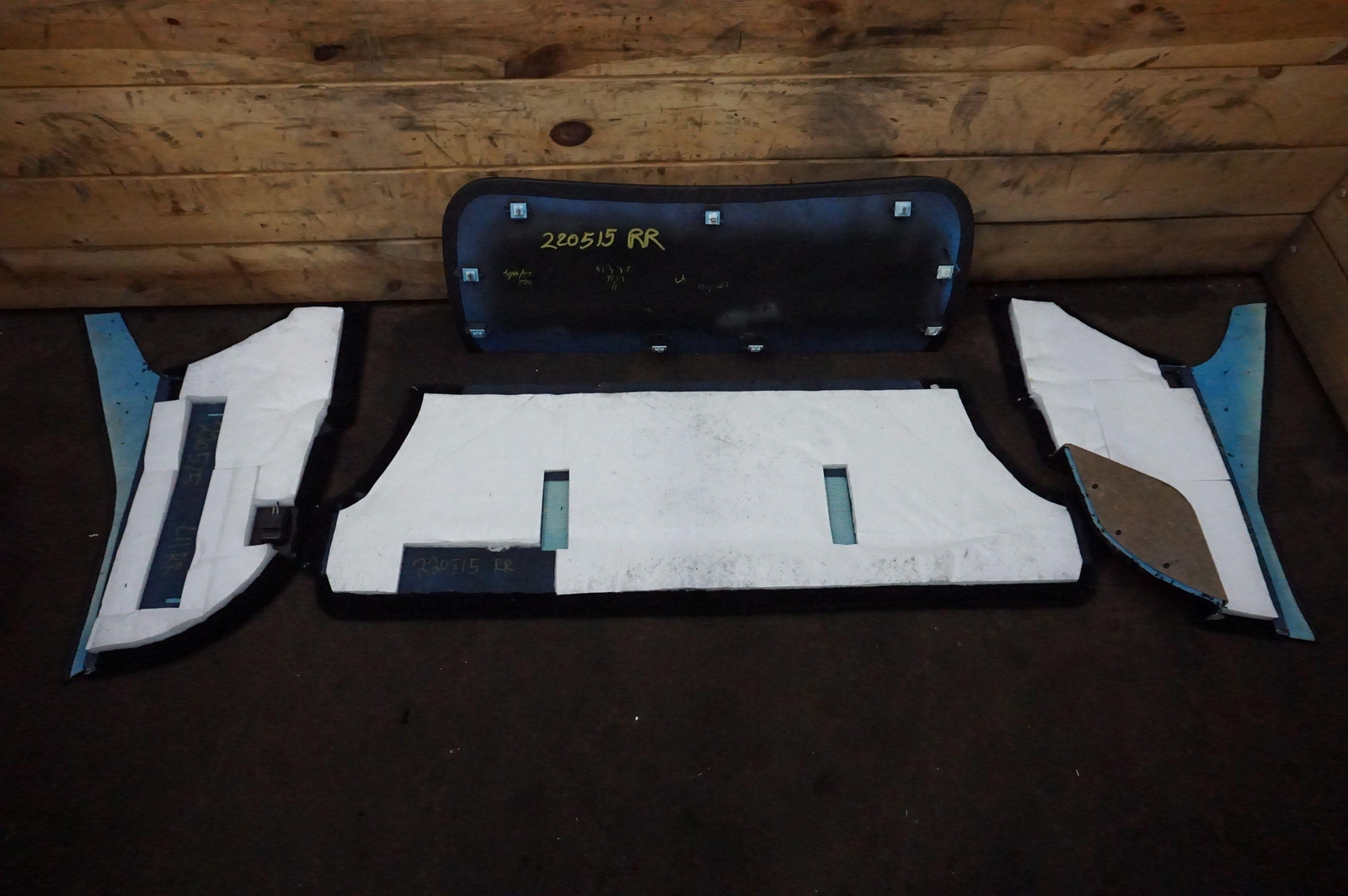 Set 4 Rear Trunk Left Right Carpet Panel 3Y0868505B Black Bentley Mulsanne 10-20