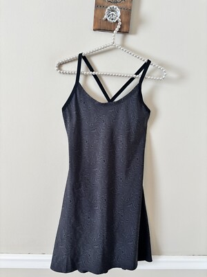 Etonic Womens Size XS Gray Crossover Straps Activewear Dress Built In Shorts