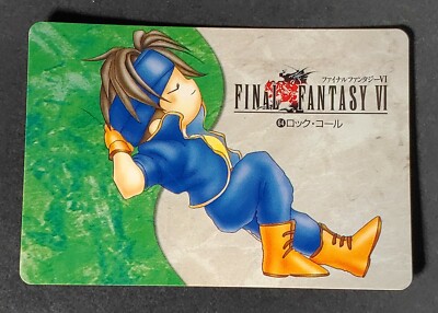 Lock Cole Final Fantasy 6 Trading Card 1995 No.64 Square Bandai Japan Kostenl...