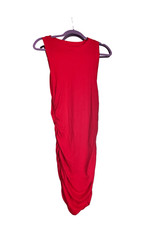 SHEIN Red Ribbed Ruched Scrunch Side Tank Dress NWOT Medium