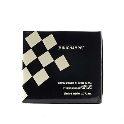 MINICHAMPS Jenson Button Bar Honda Ra106 2006 1st Win F1 Car 1 18