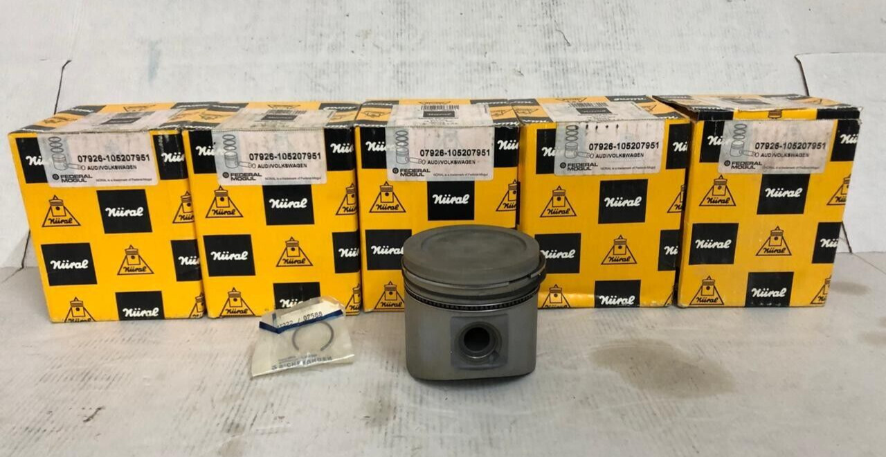 5 PCS X NURAL PISTON ASSY. 07926-105207 STD 79.51 MM FITs AUDI VOLKSWAGON WA WN