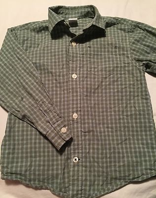 Chemise Gymboree Garçon Manches Longues Verte - Taille 5 Occasion