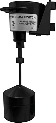 Vertical Float Switch for Sump Pump - 20' Cord, Universal Replacement
