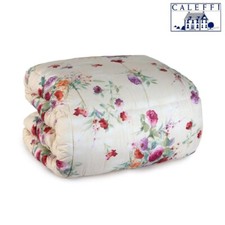 Trapunta Caleffi Singola Flora Bordeaux Microfibra Piumone Invernale