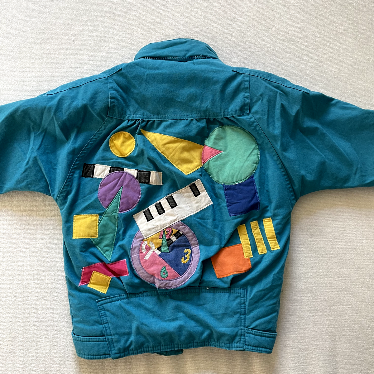 Vintage London Fog Jacket Kids 5-6 Medium Blue Rock Clock 80s 90s 