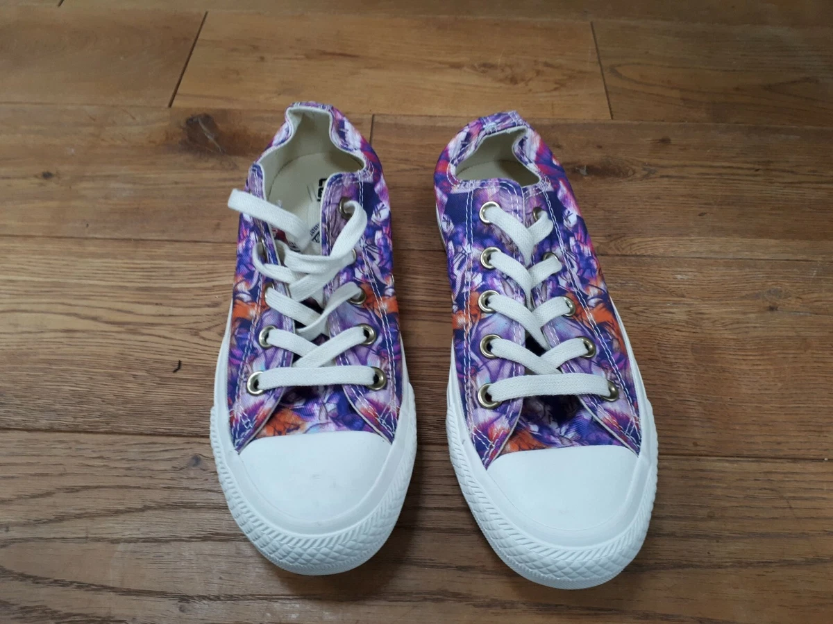Purple floral converse outlet