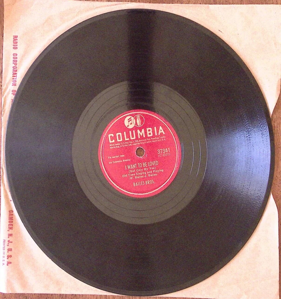 BAILES BROS. I WANT TO BE LOVED / THE DRUNKARD'S GRAVE COLUMBIA 78 RPM 127 - Image 3 of 3