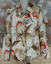 EUC ALFRED DUNNER SZ 12 FLORAL 3 BUTTON FRONT BLAZER. SIDE FRONT POCKETS