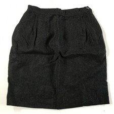 Vintage Valentino Boutique Pencil Skirt Womens 6 Charcoal Gray Wool Lined Italy